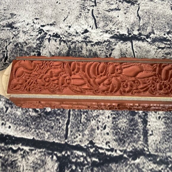 JudiKins Bollio Animals Wood Rubber Stamp Rolling Pin 4 Sided 6808K - Picture 8 of 12